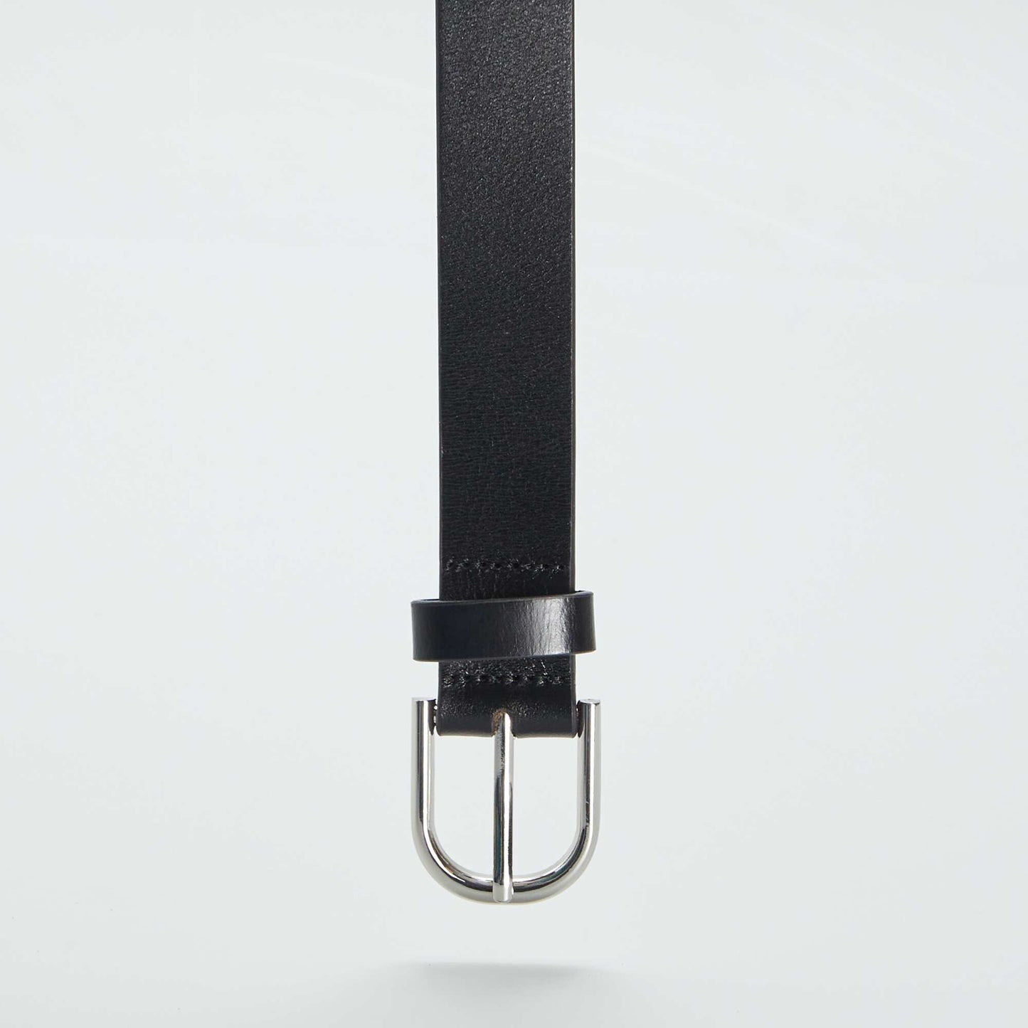 Basic leather belt BLACK