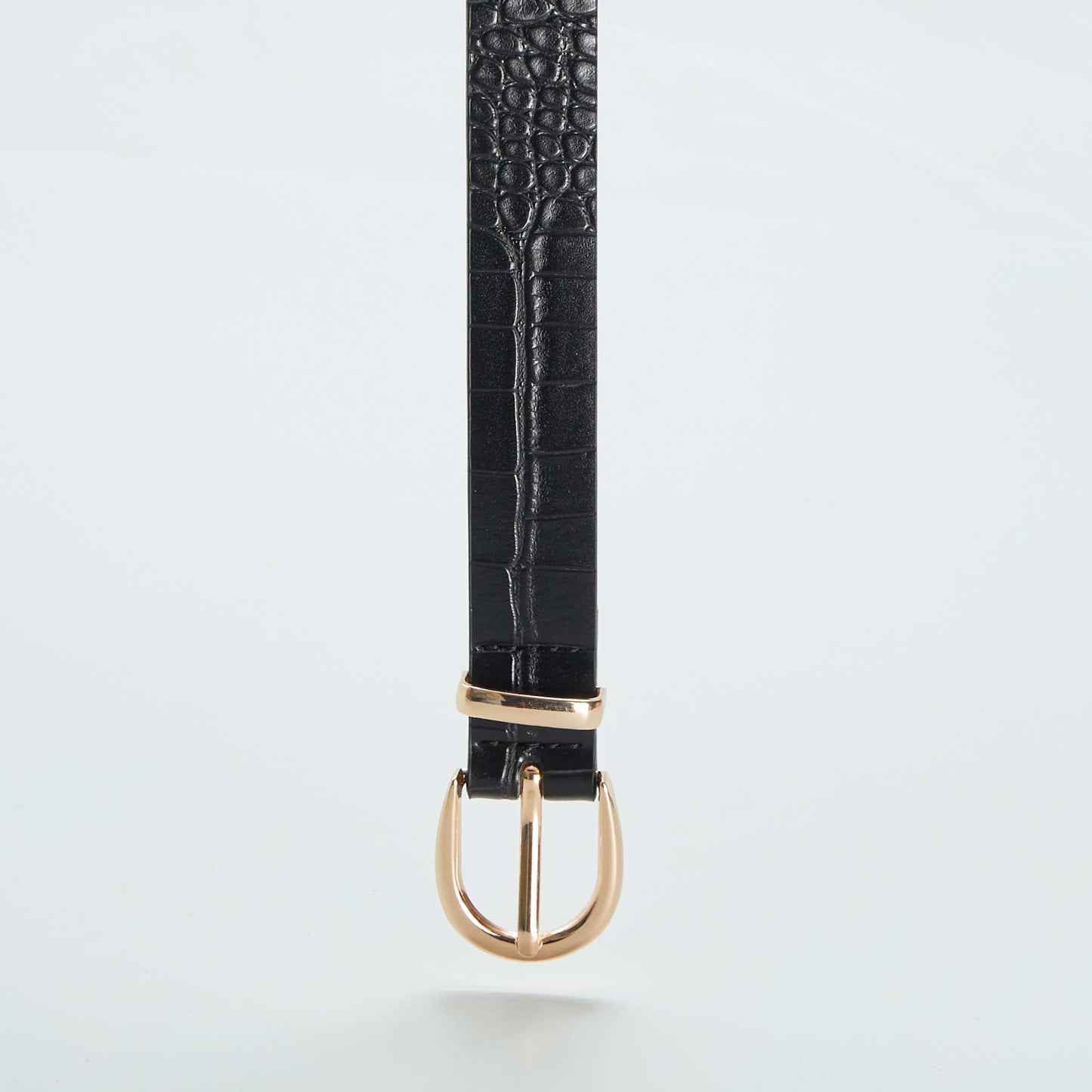 Basic mock croc belt BLACK