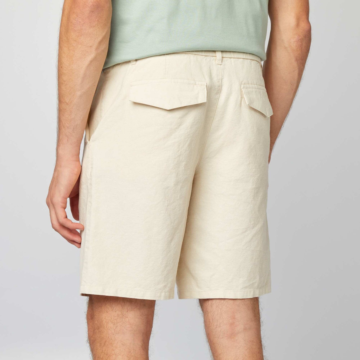 Bermuda shorts with hemp BEIGE