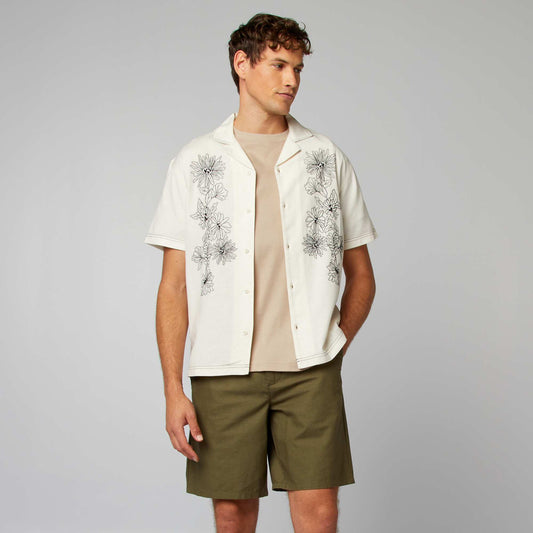 Bermuda shorts with hemp KHAKI