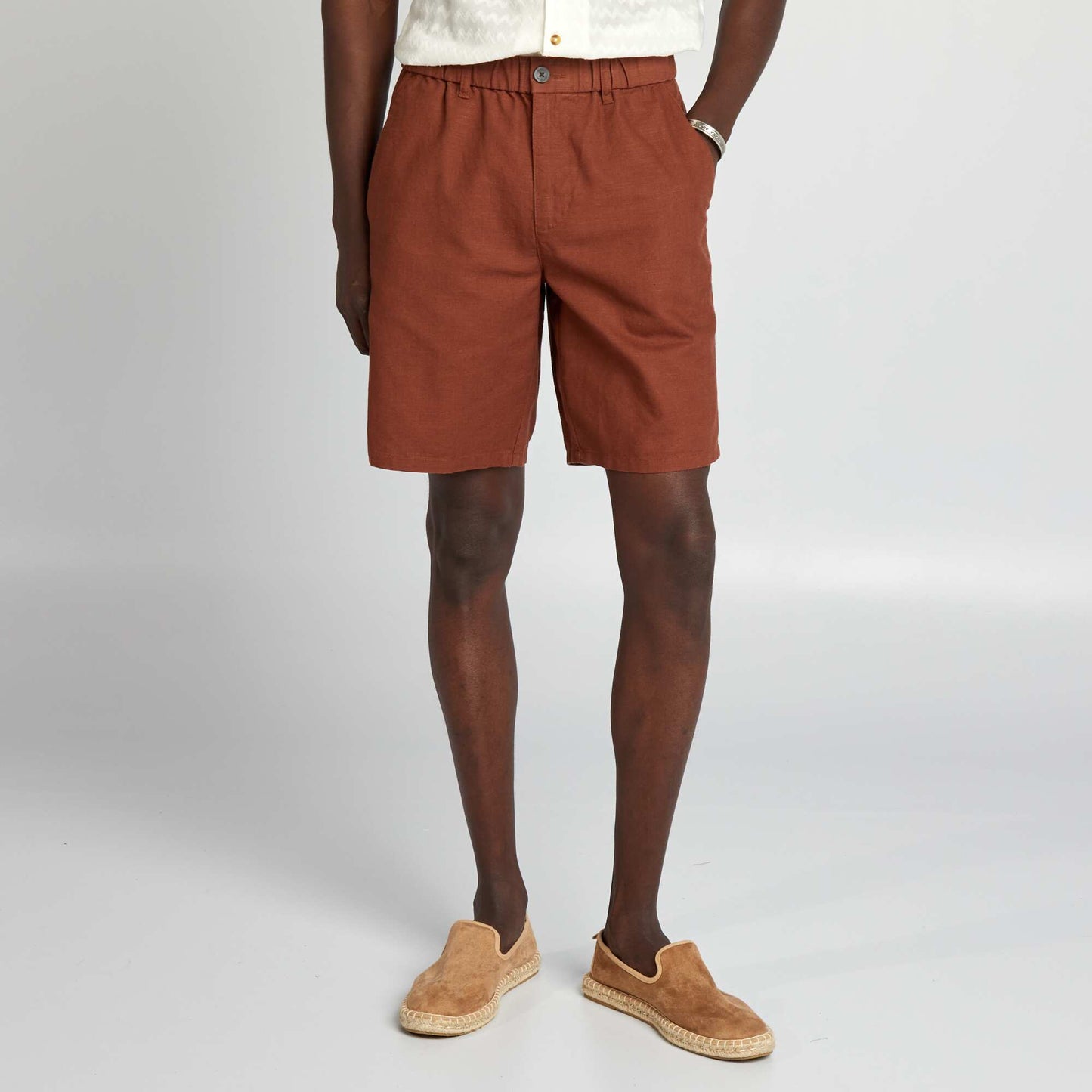 Bermuda shorts with hemp RED