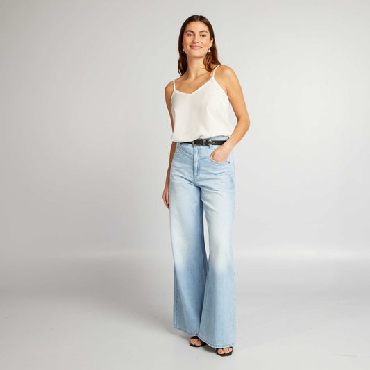 Faded wide-leg jeans BLUE