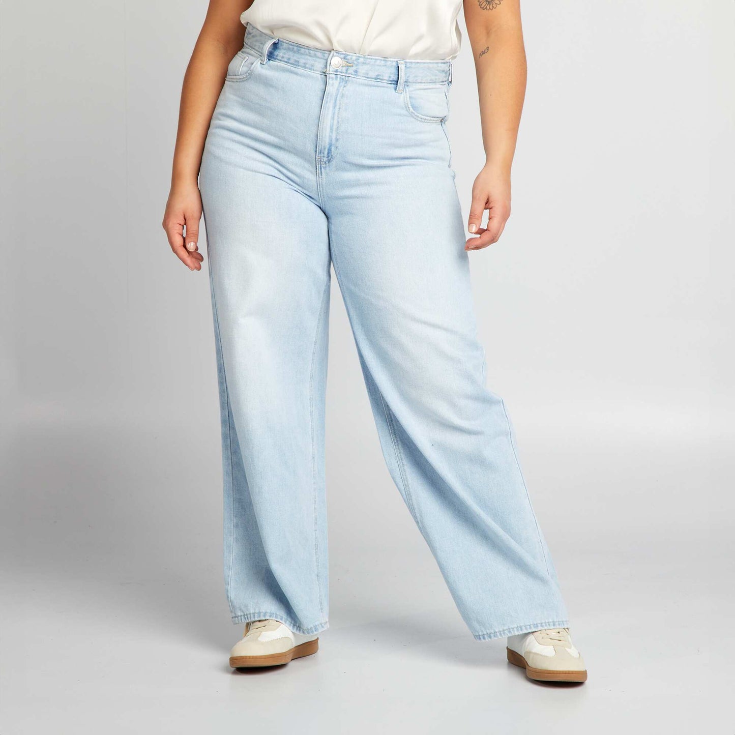 5-pocket wide-leg jeans BLUE