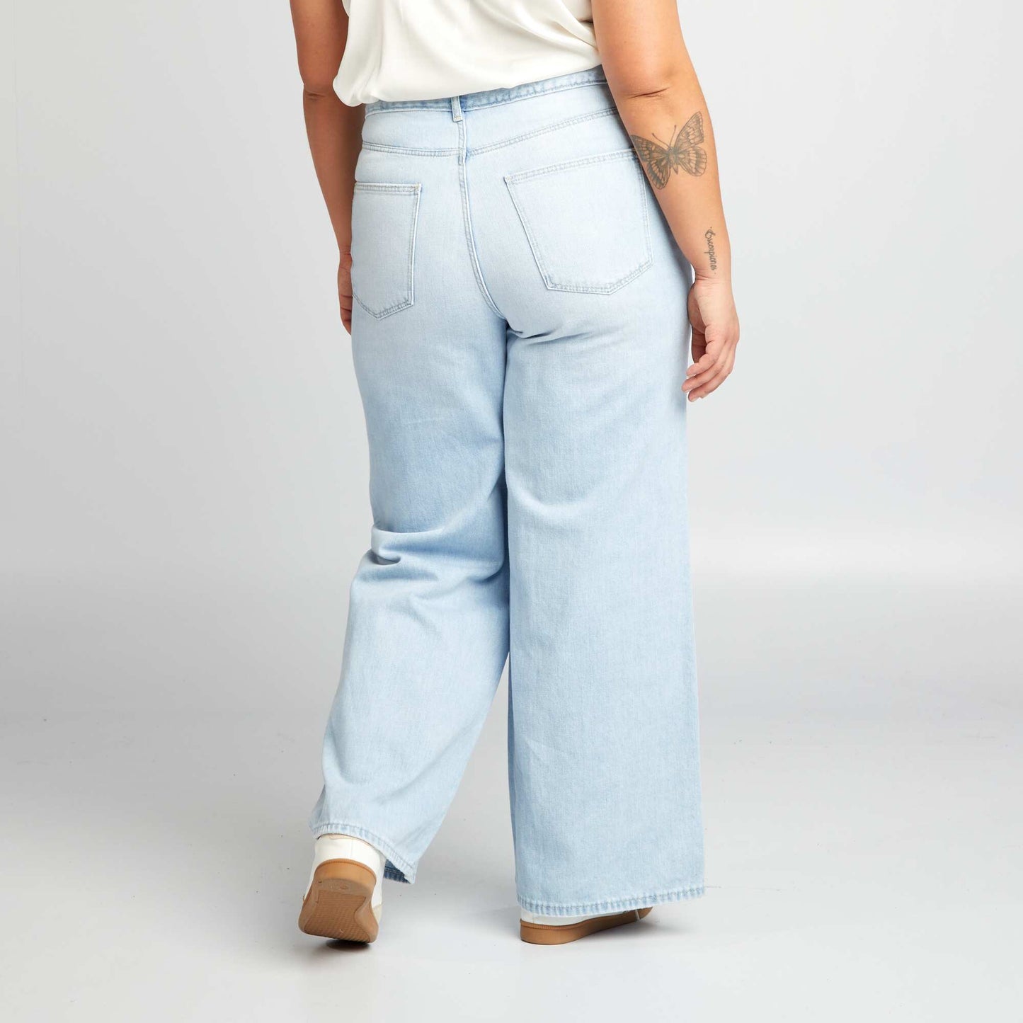 5-pocket wide-leg jeans BLUE