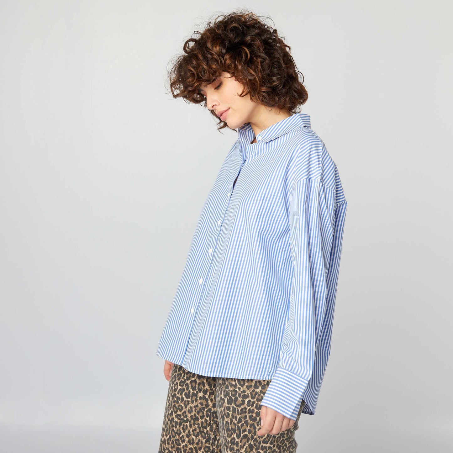 Basic poplin shirt BLUE