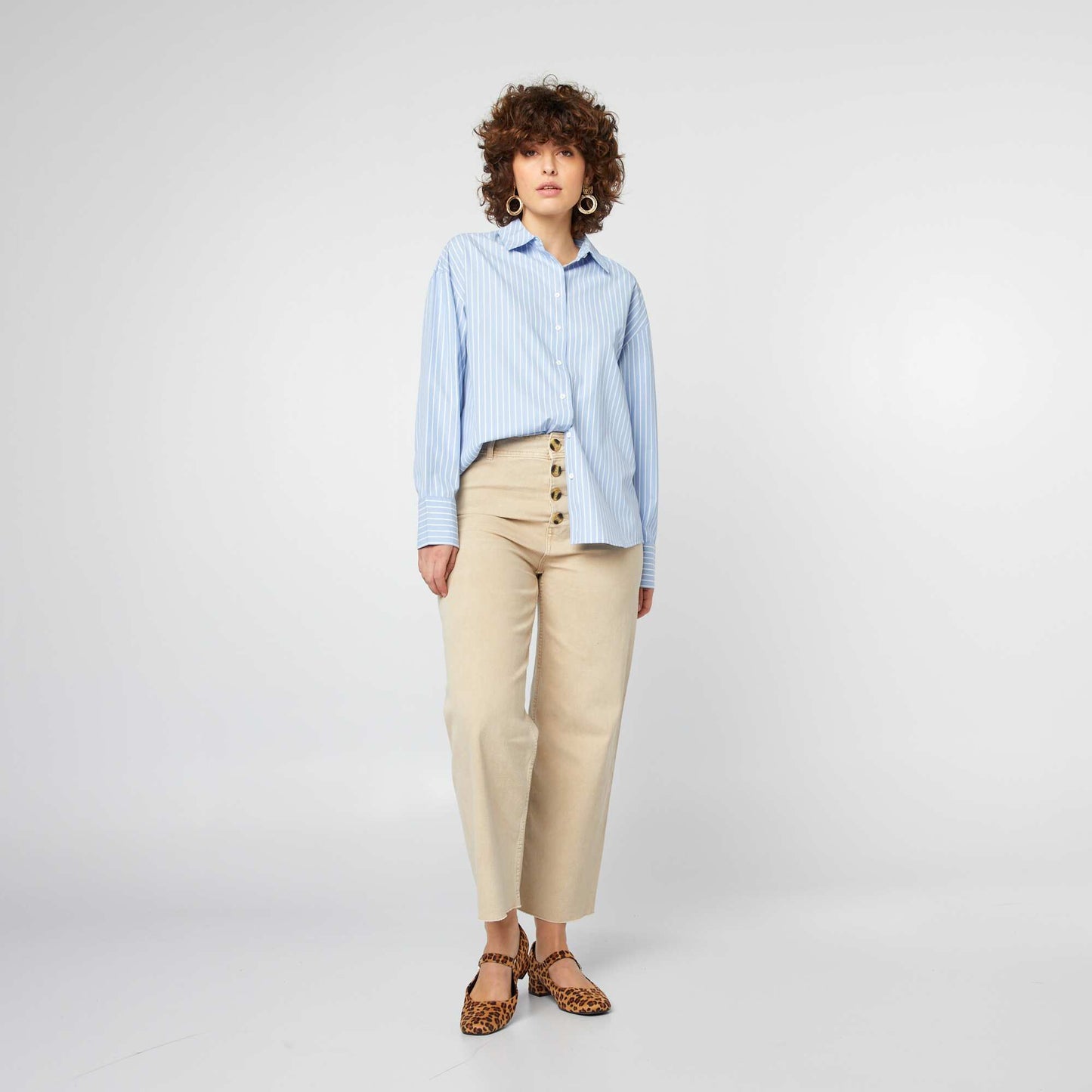 Basic poplin shirt BLUE