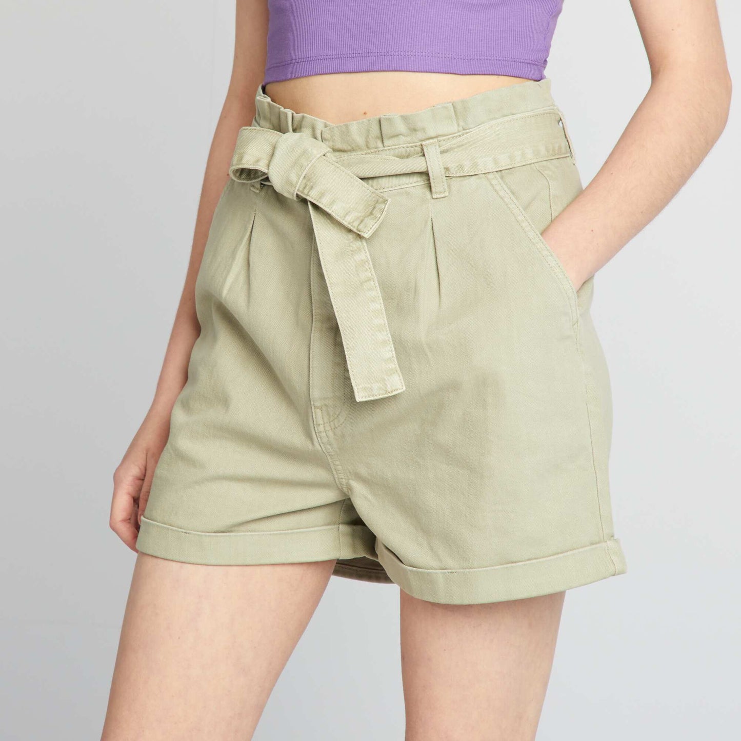 Twill shorts GREEN