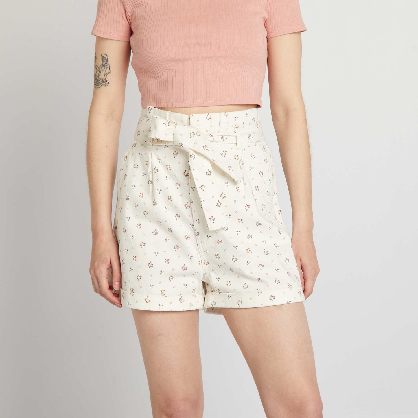 Twill shorts WHITE