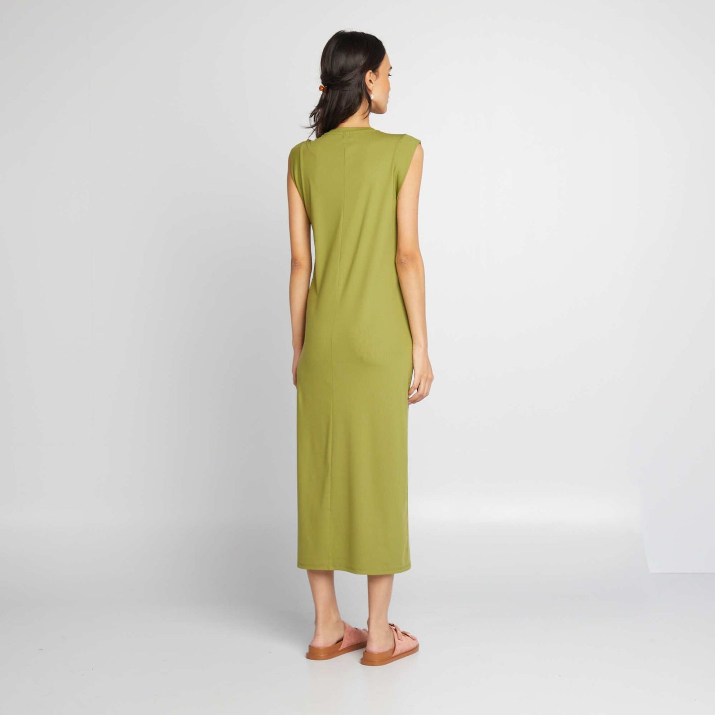 Midi T-shirt dress GREEN