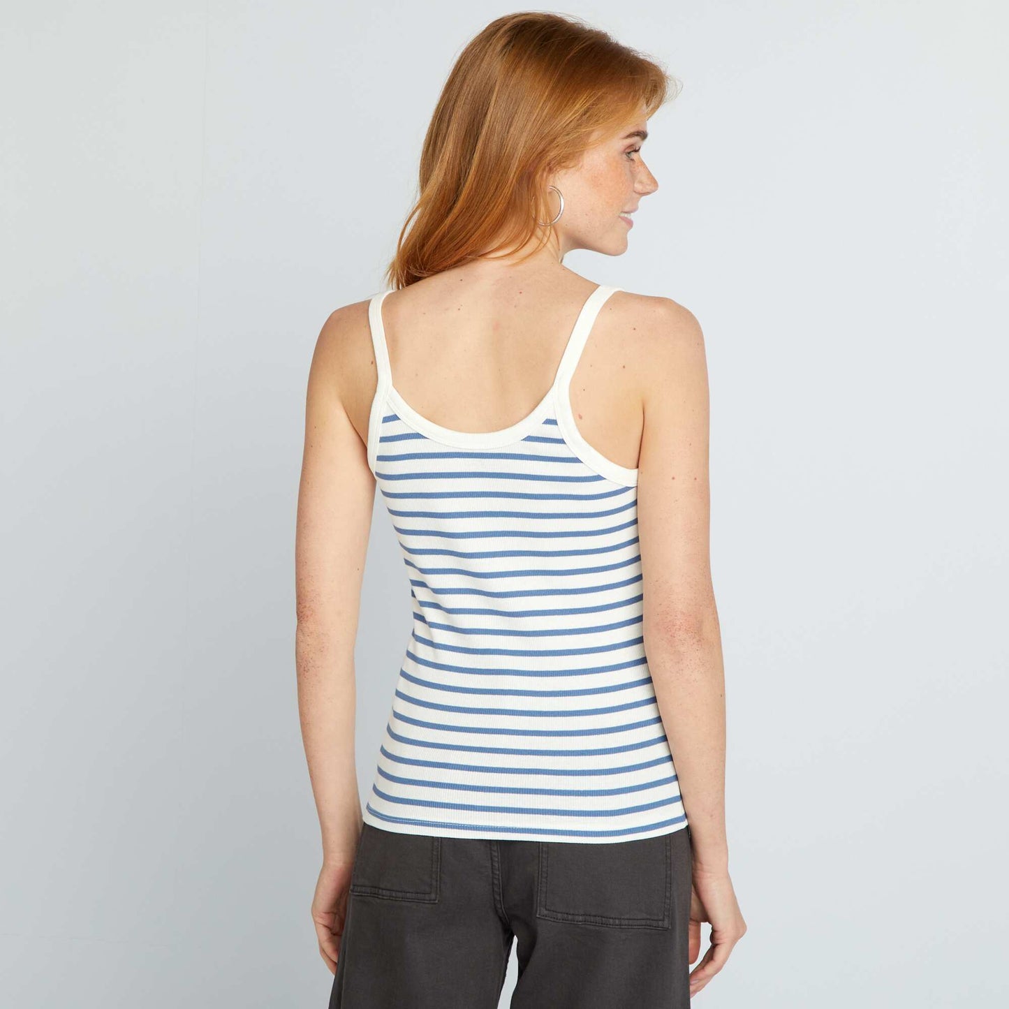 Vest top with spaghetti straps BLUE