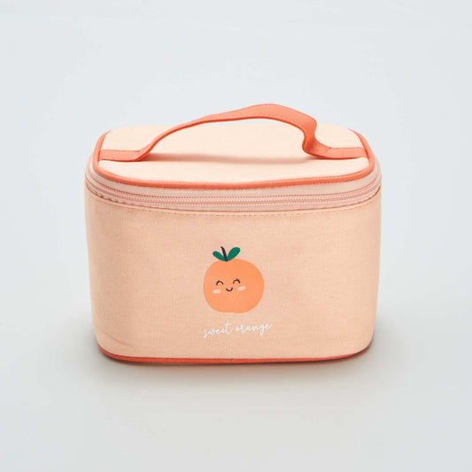 Orange print vanity case ORANGE