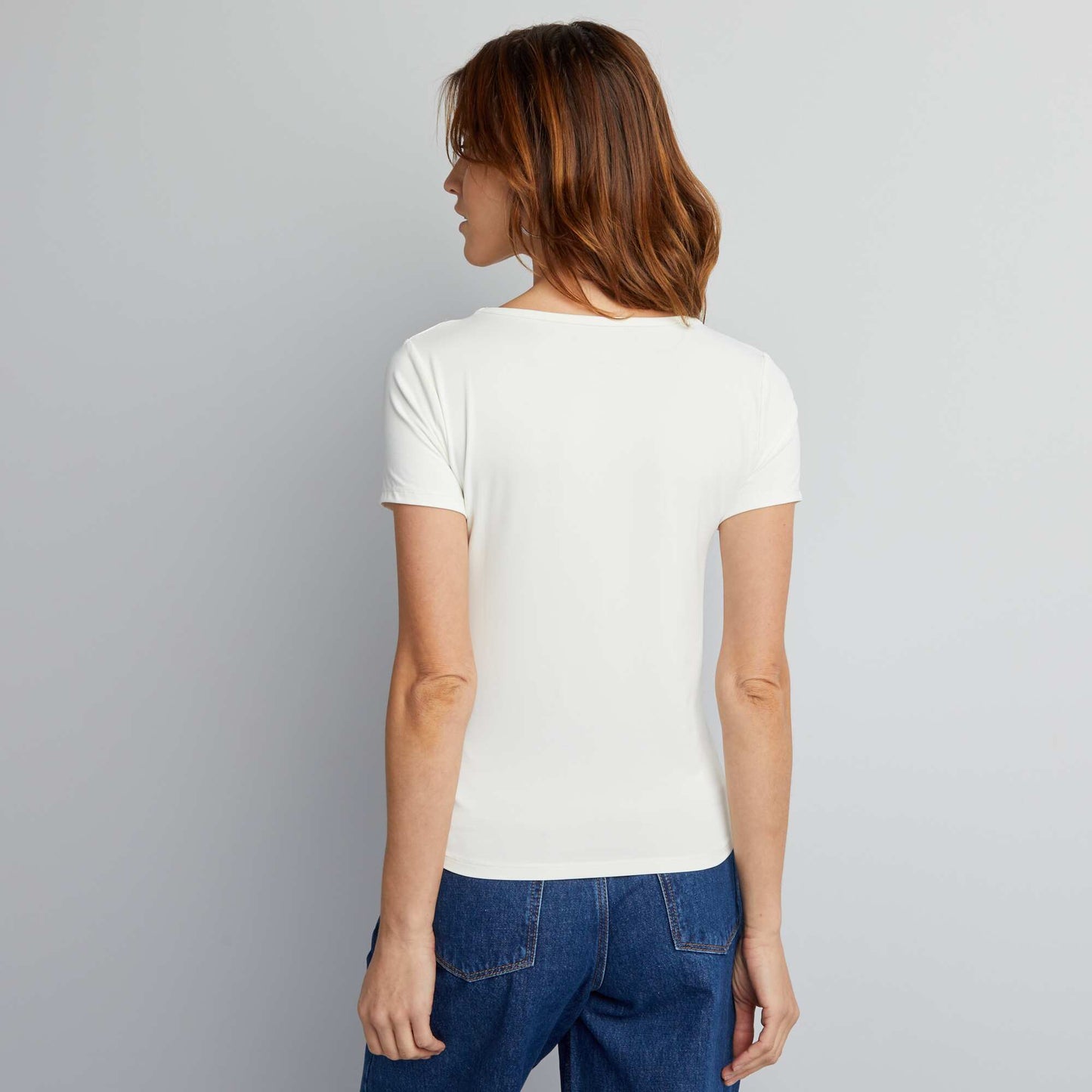 Short-sleeved microfibre T-shirt WHITE