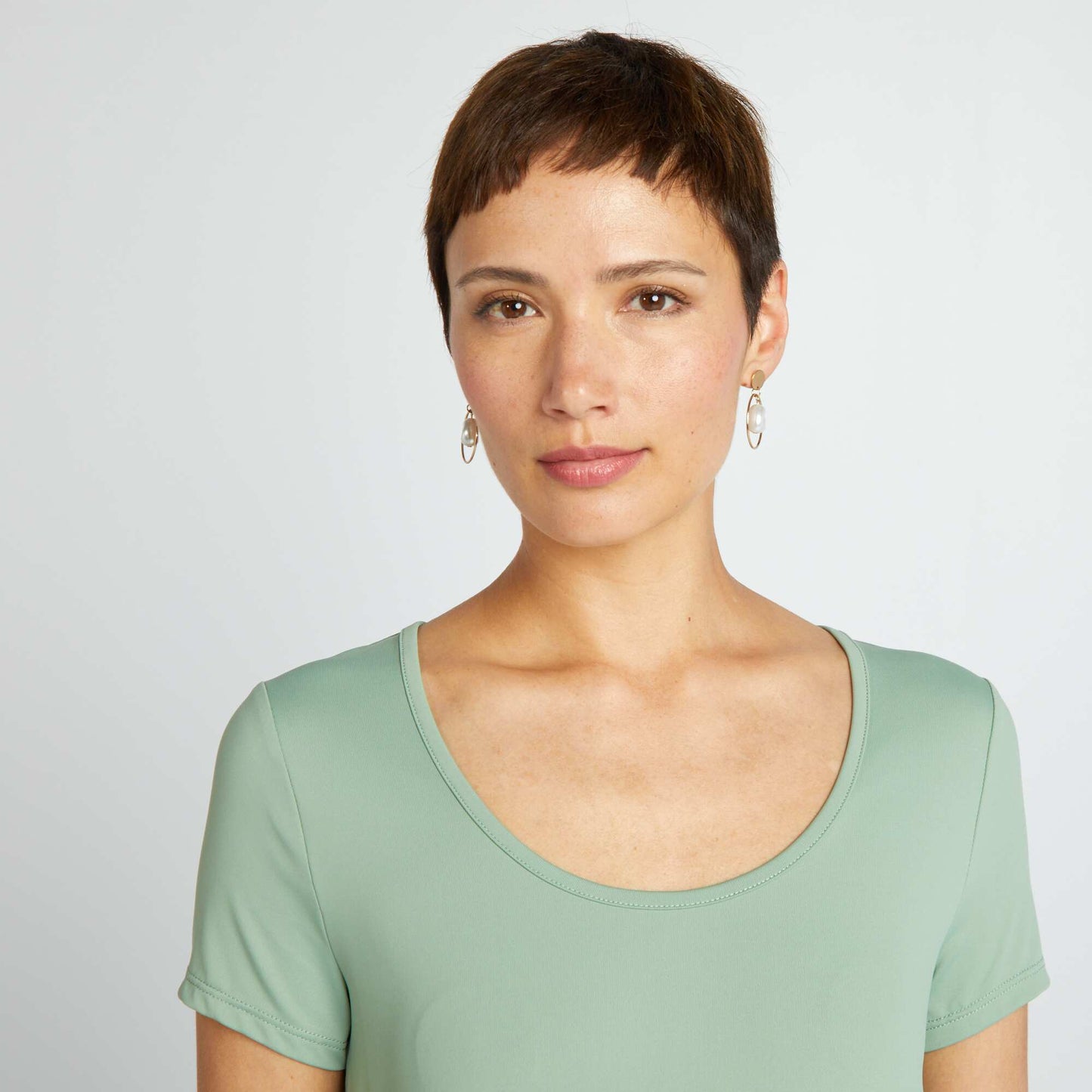 Short-sleeved microfibre T-shirt GREEN