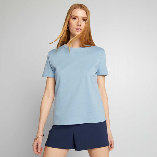 Thick cotton T-shirt BLUE