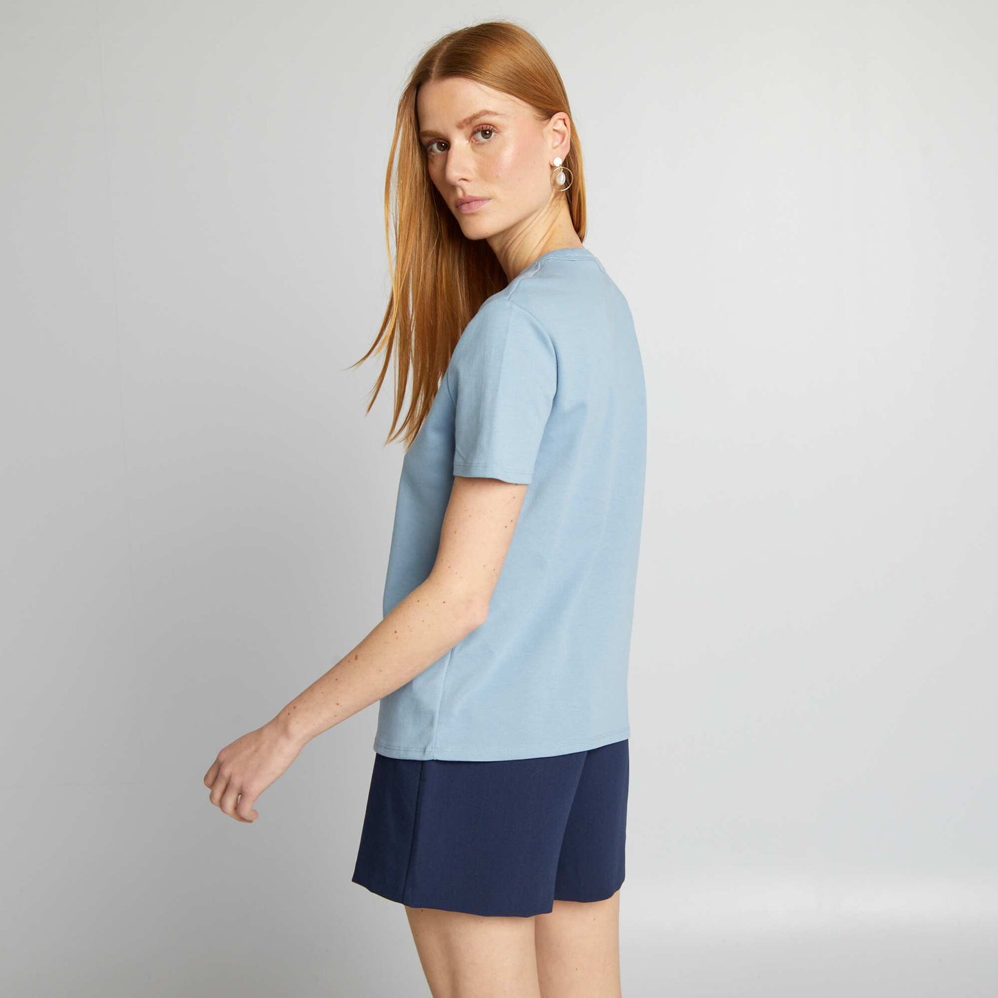 Thick cotton T-shirt BLUE