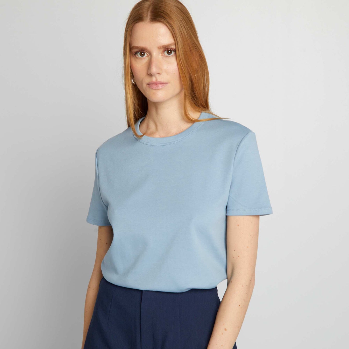 Thick cotton T-shirt BLUE