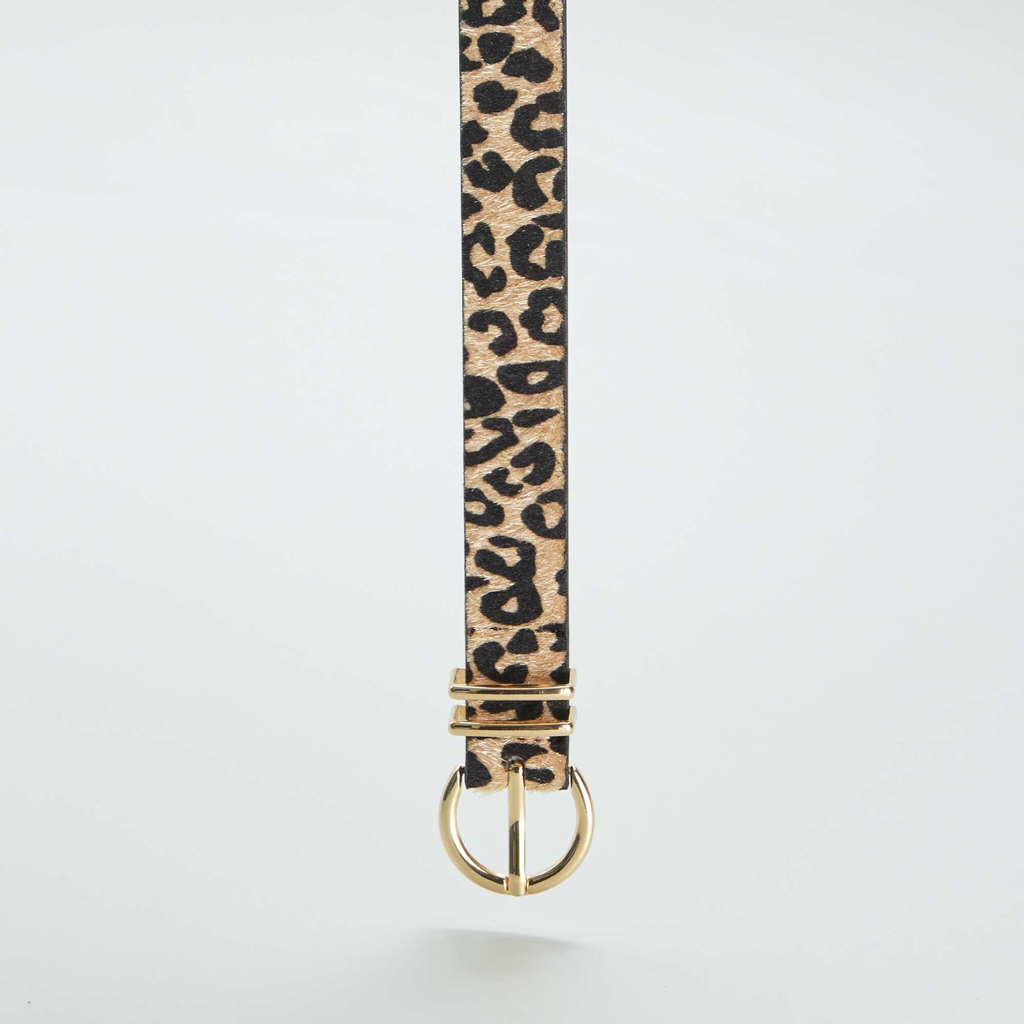 Imitation leopardskin belt BROWN