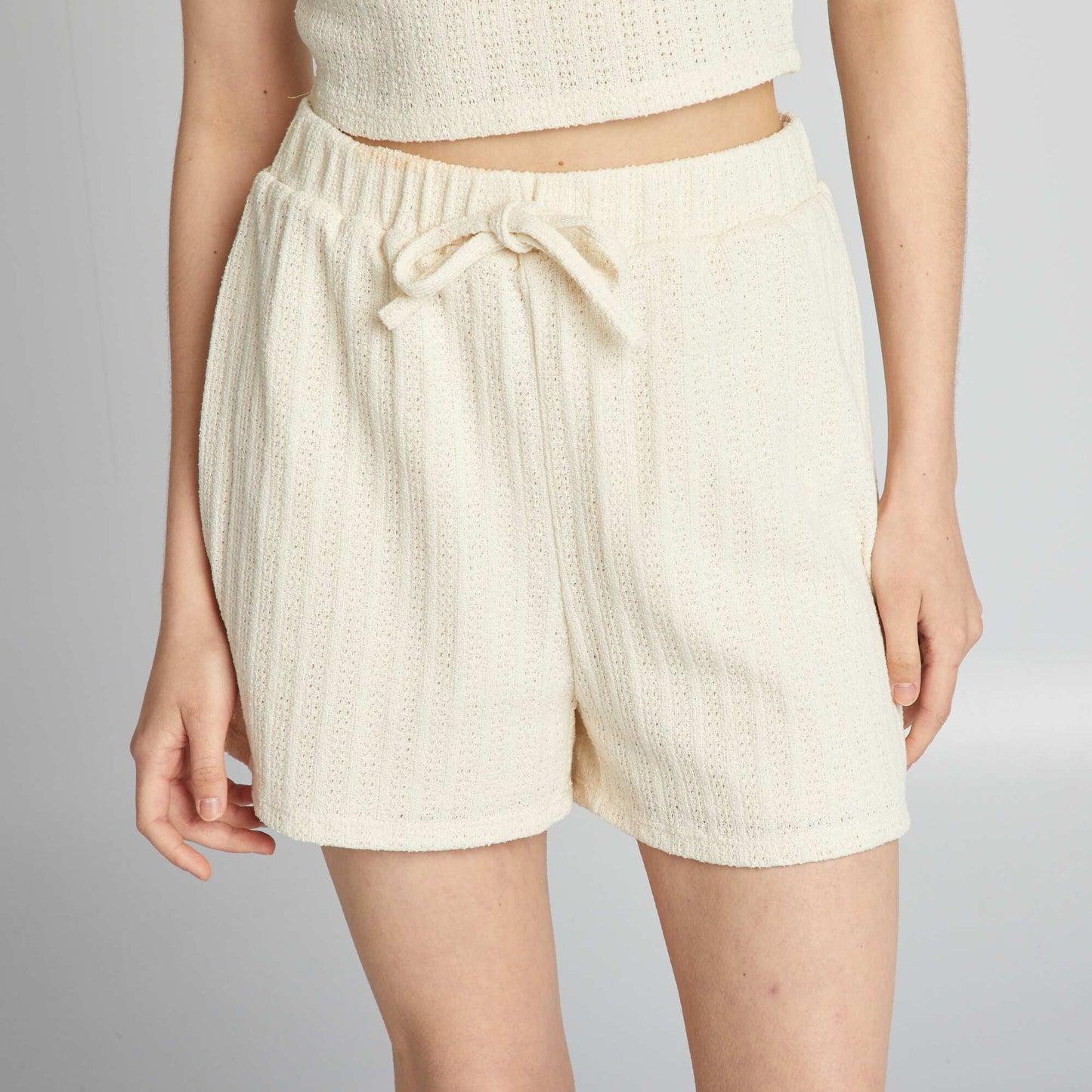 Openwork shorts BEIGE