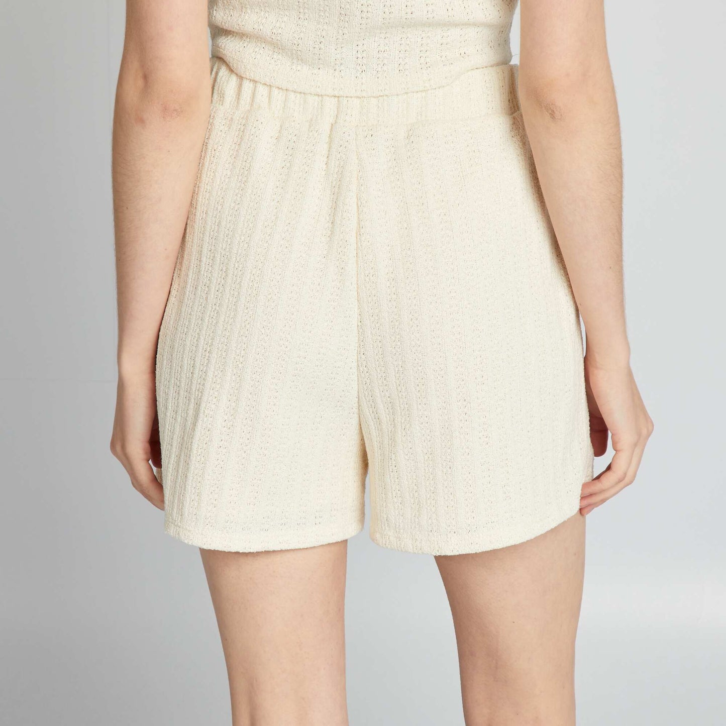 Openwork shorts BEIGE