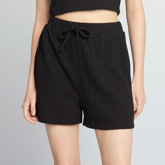 Openwork shorts black