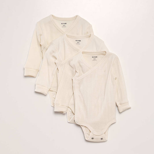 Pack of 3 adaptable bodysuits BEIGE