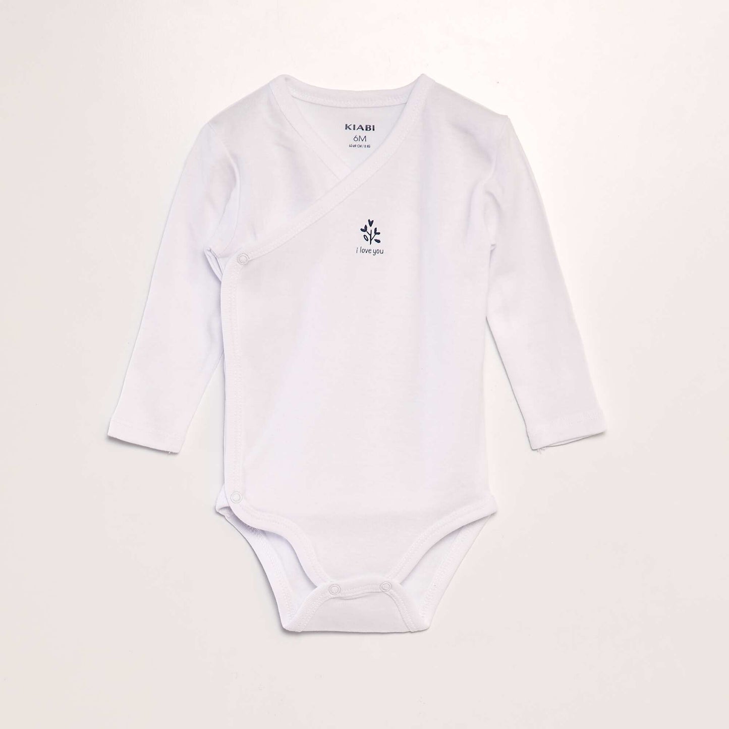 Pack of 3 crossover bodysuits WHITE