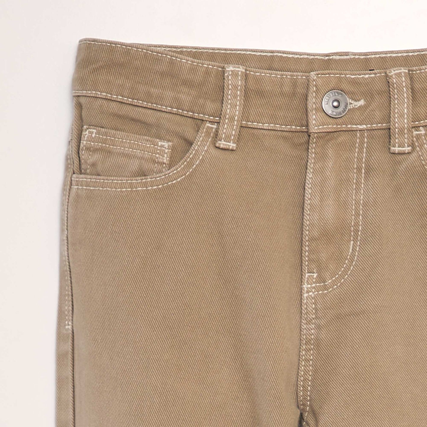 Plain straight-leg jeans BEIGE