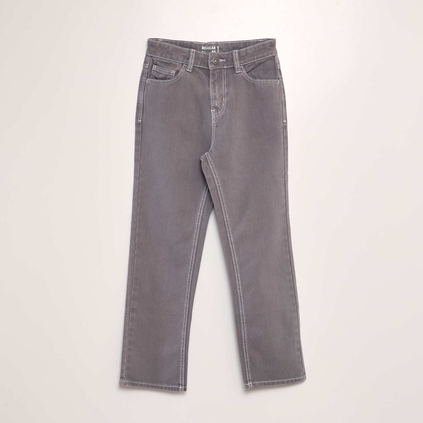 Plain straight-leg jeans GREY