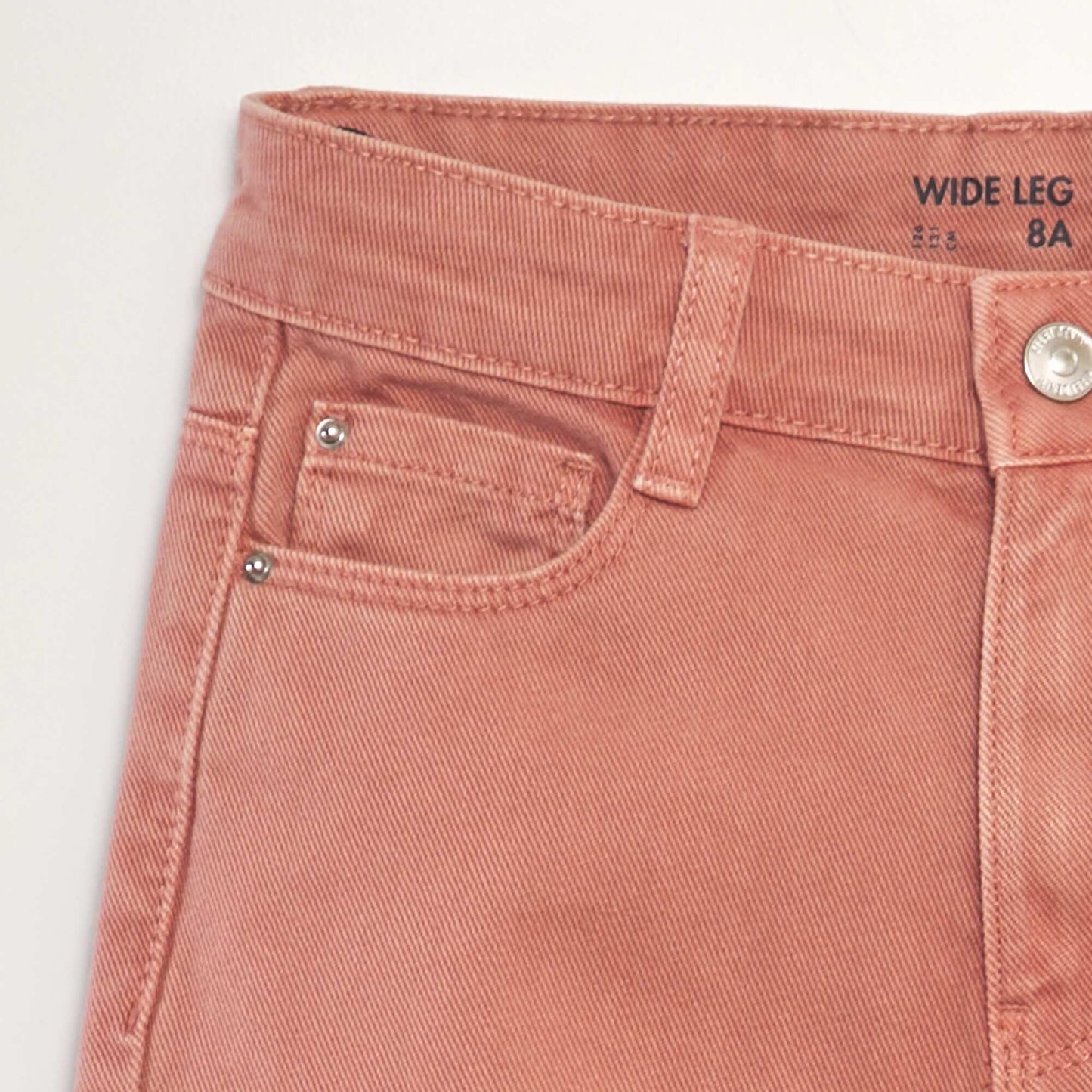 High-rise wide-leg jeans PINK