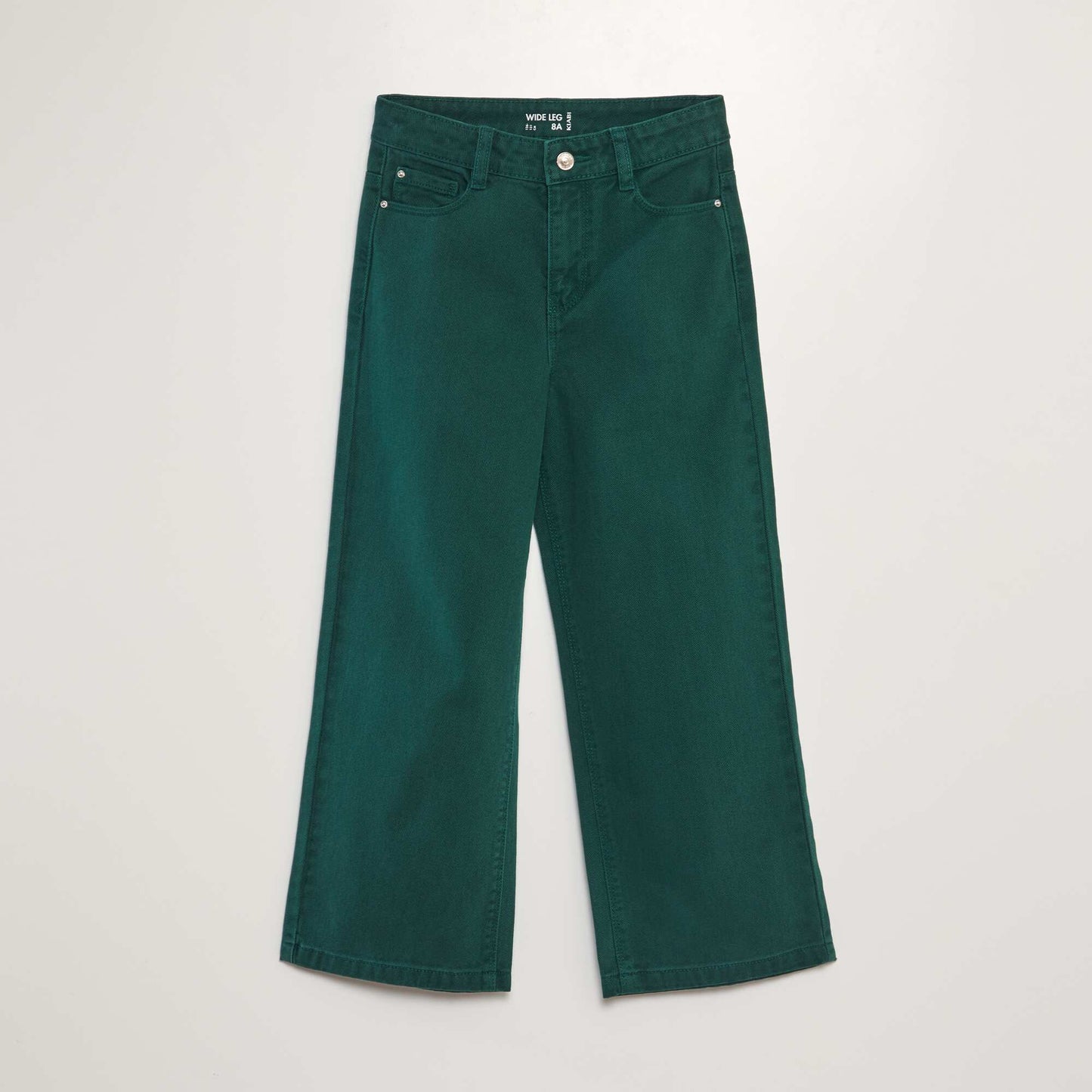 High-rise wide-leg jeans GREEN