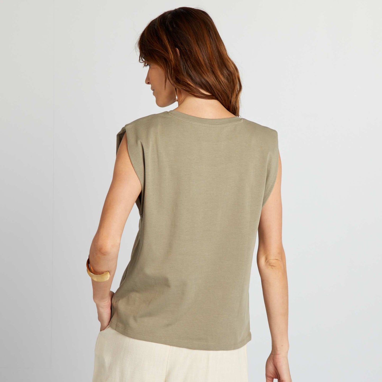 Sleeveless T-shirt GREEN