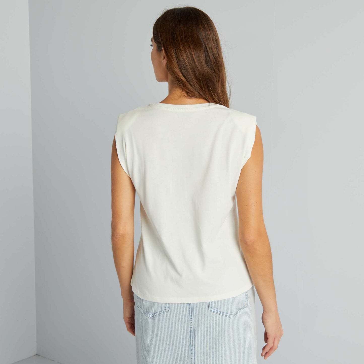 Sleeveless T-shirt WHITE