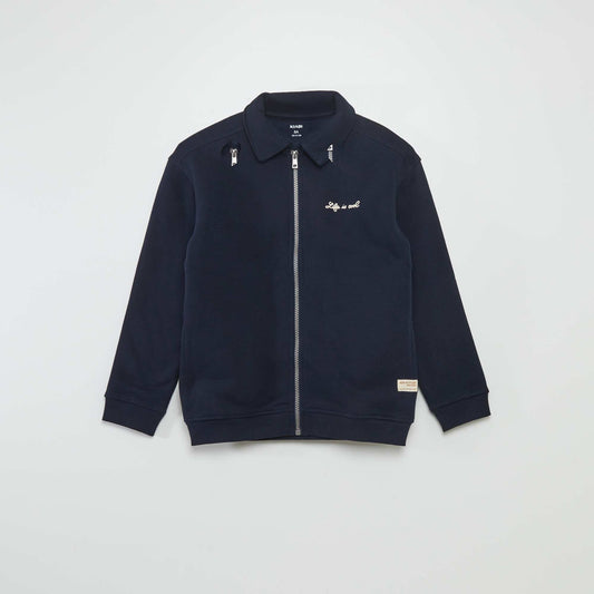 Sweatshirt with zip fastening BLUE