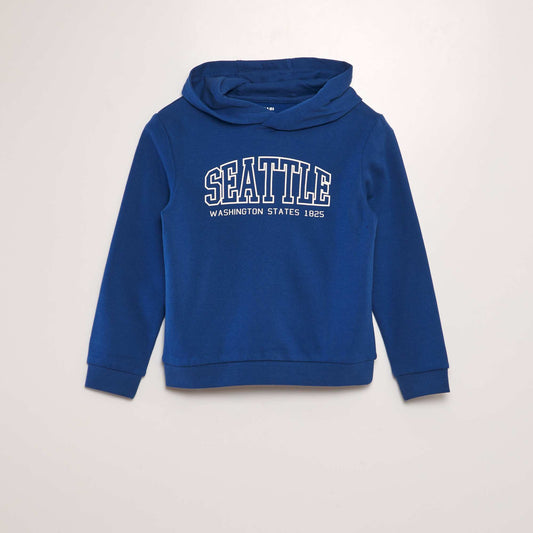 Sweatshirt fabric hoodie BLUE