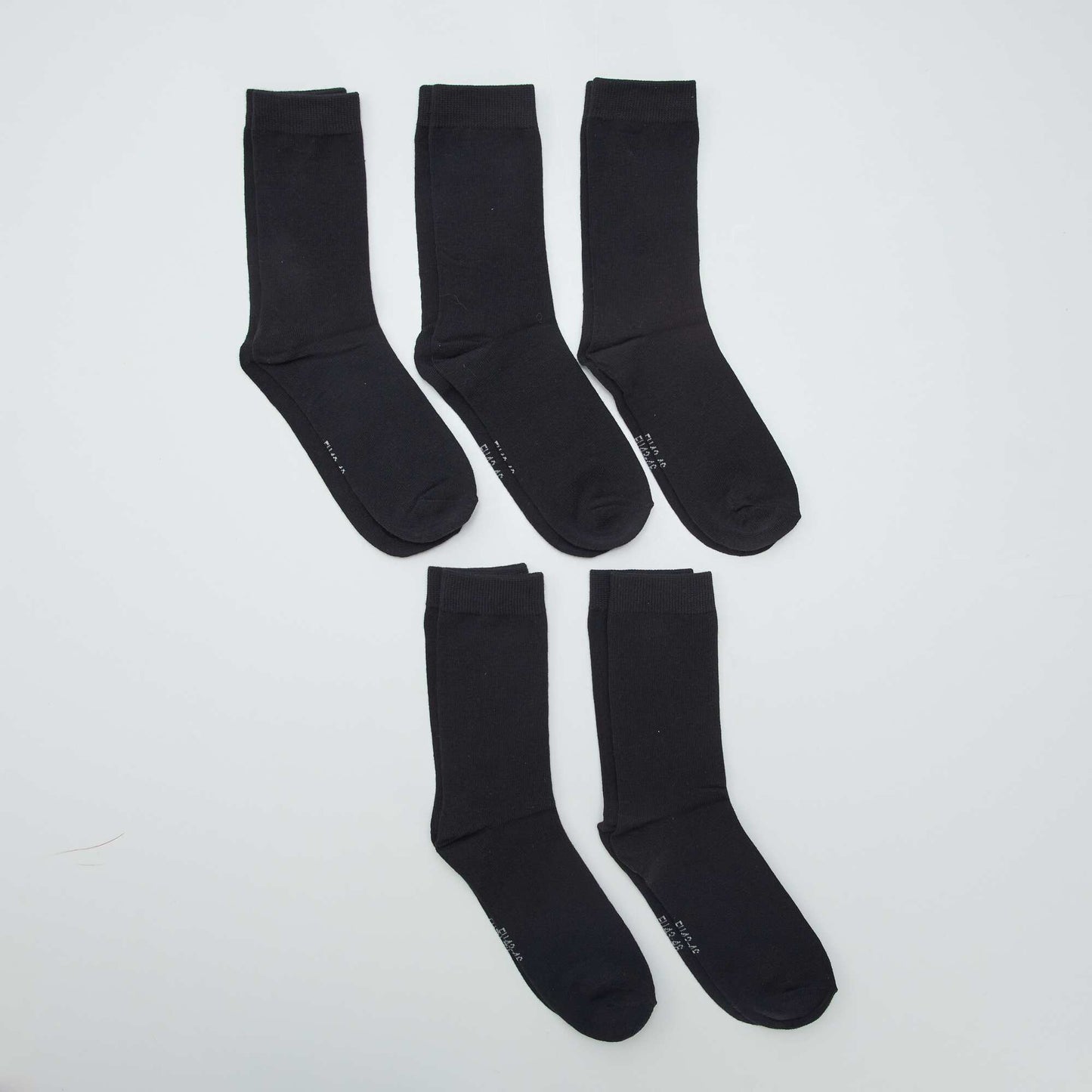 Pack of 5 pairs of socks BLACK