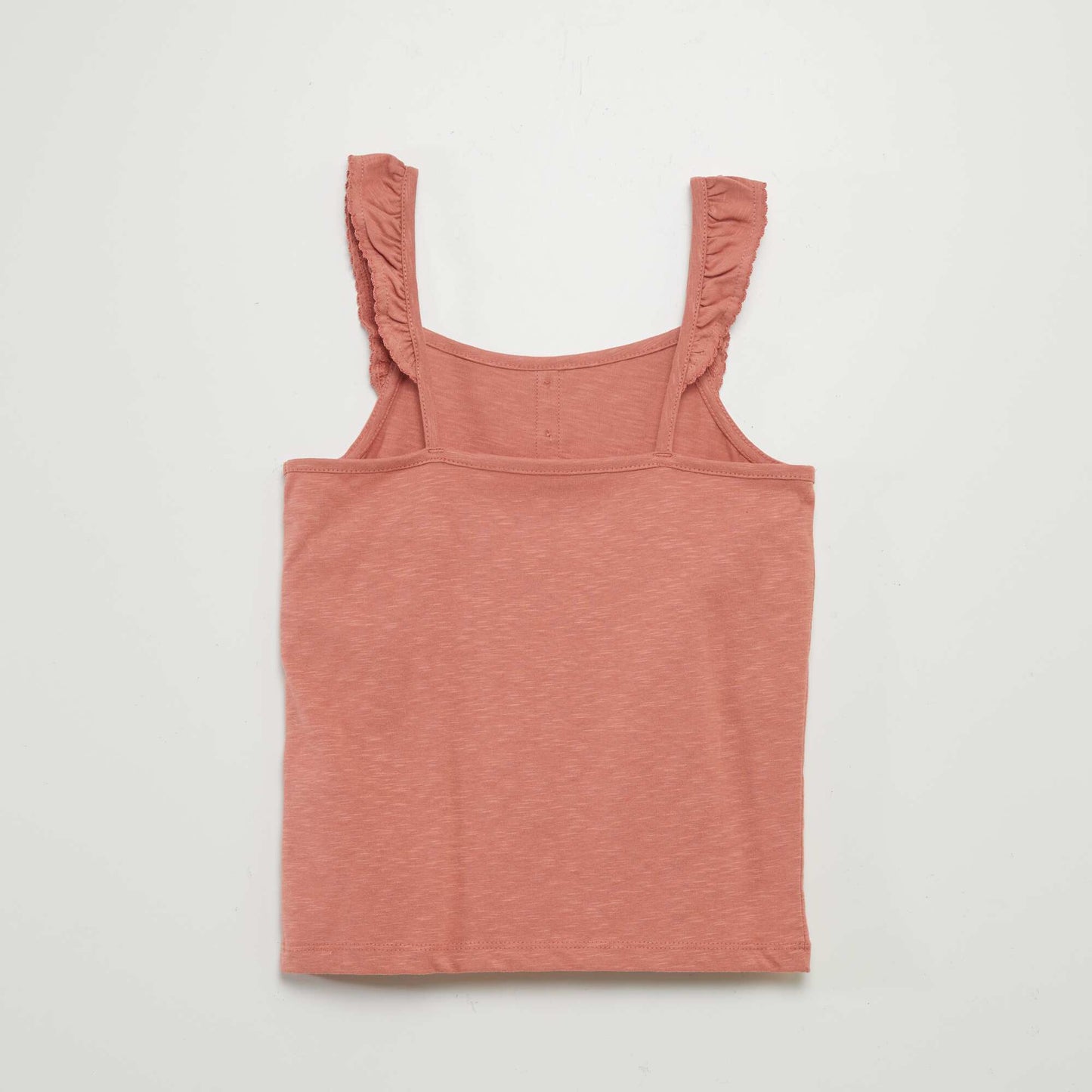 Vest top with ruffled straps PINK