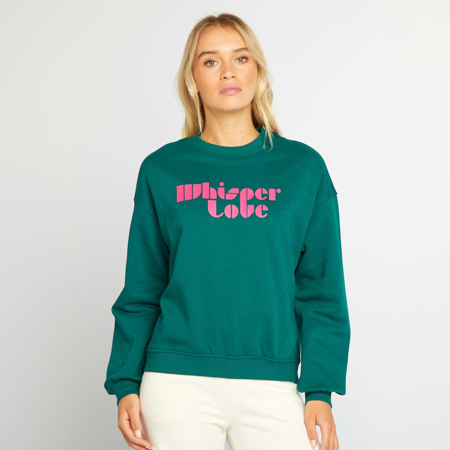 Printed sweatshirt GREEN