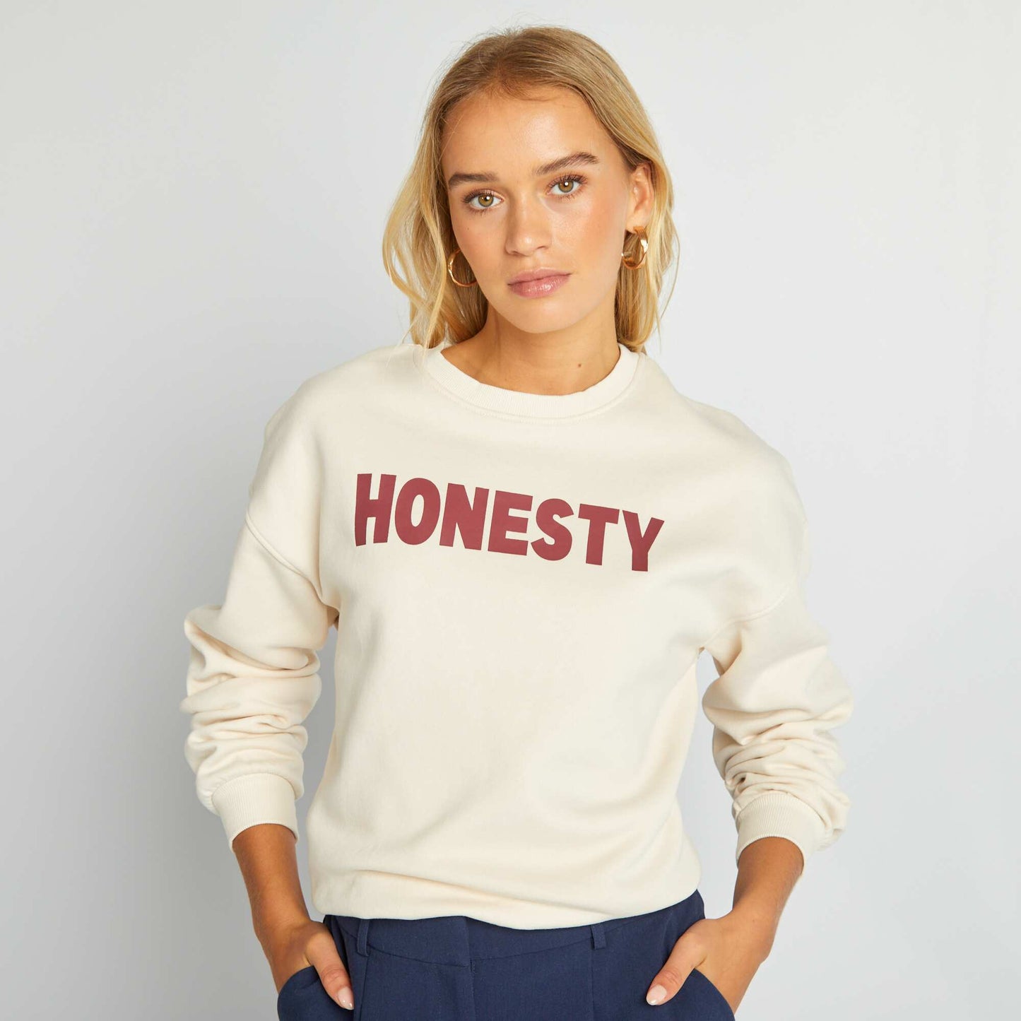 Printed sweatshirt WHITE