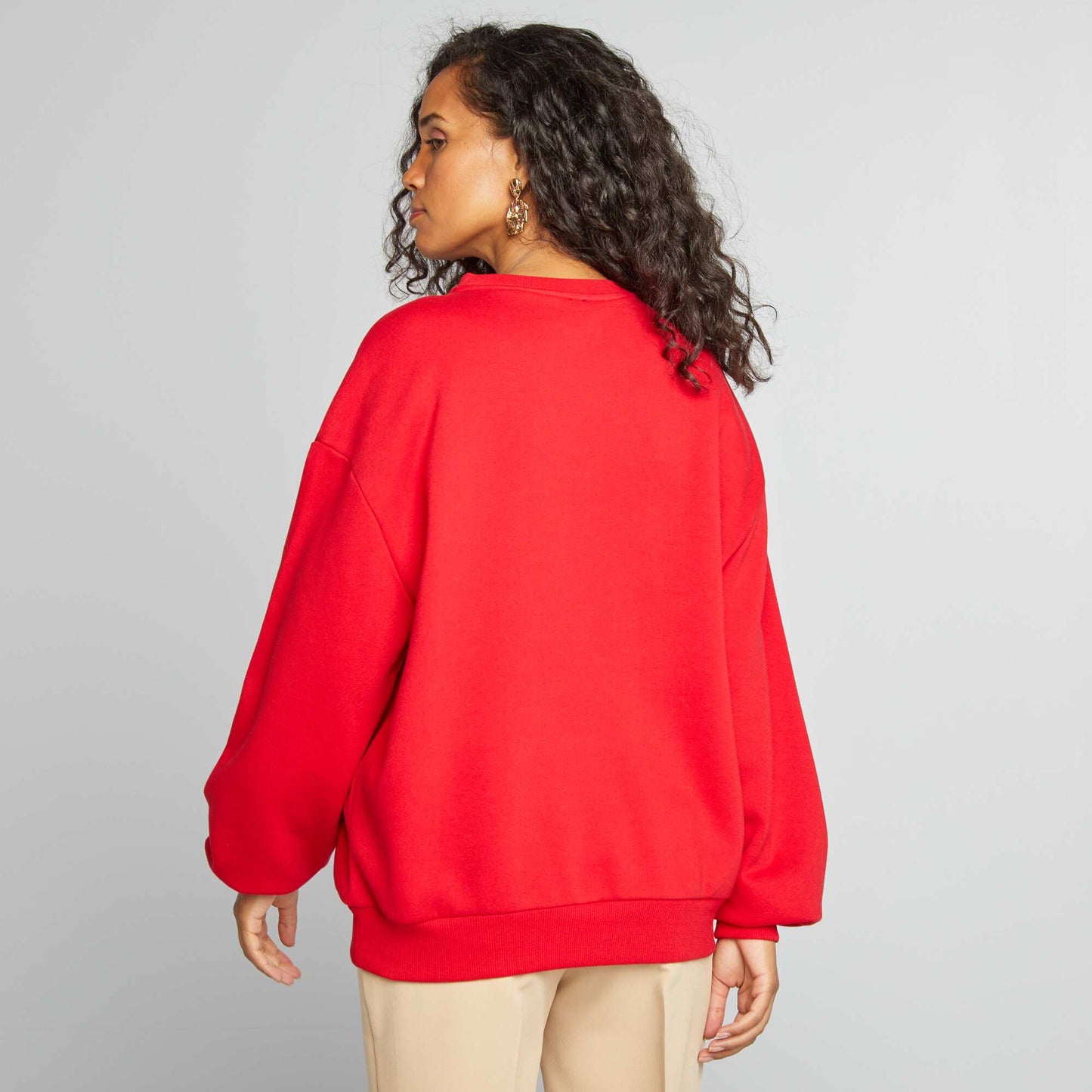 Varsity-style sweatshirt RED