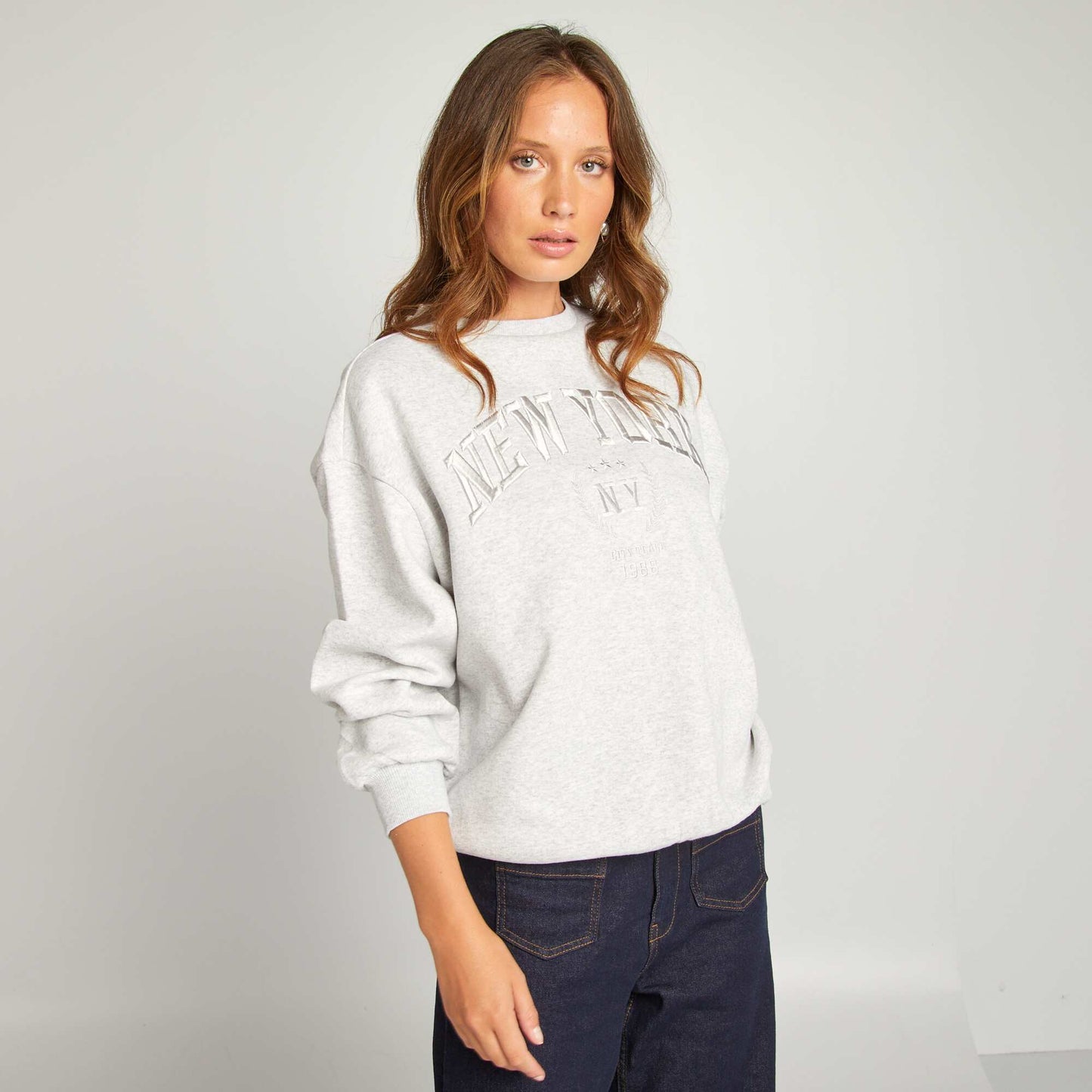 Varsity-style sweatshirt GREY