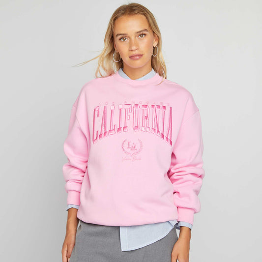 Varsity-style sweatshirt PINK