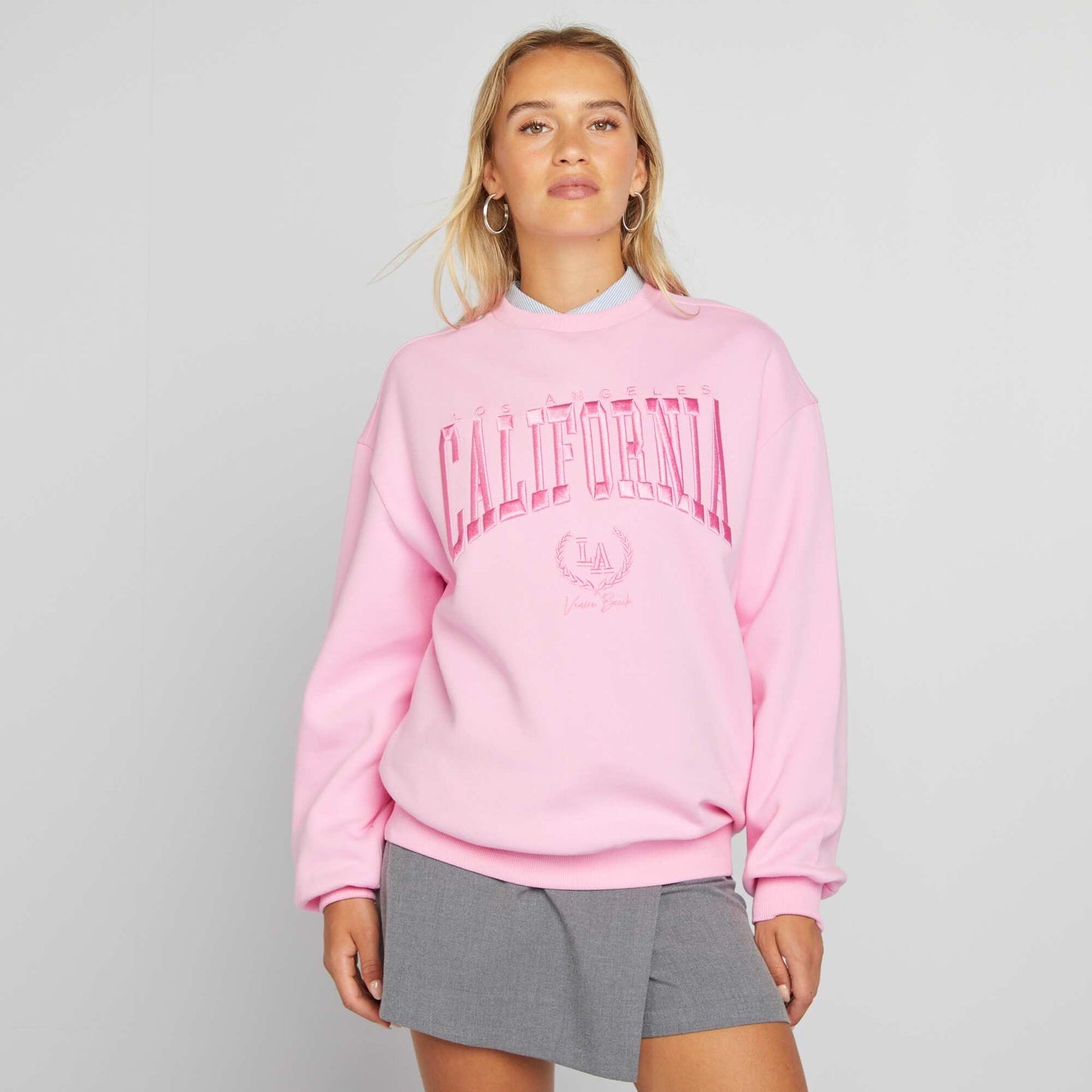 Varsity-style sweatshirt PINK