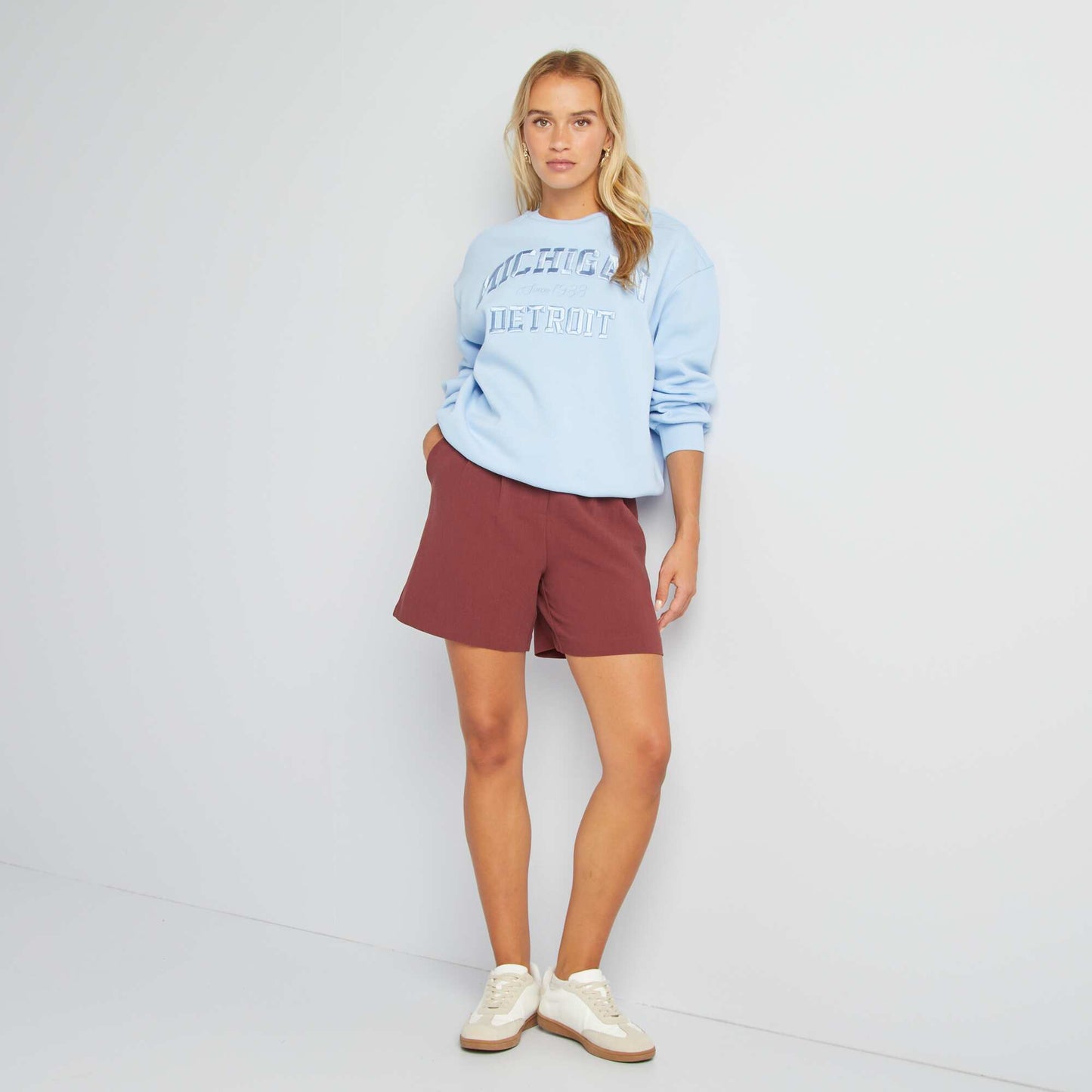 Varsity-style sweatshirt BLUE