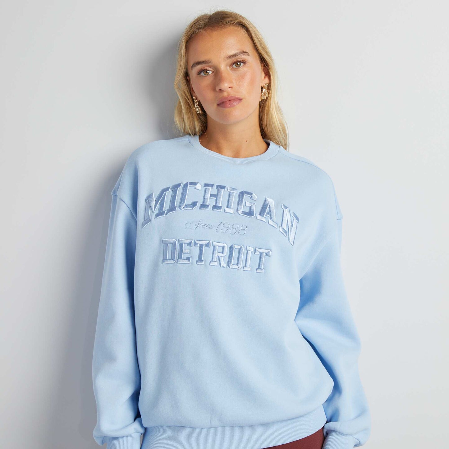 Varsity-style sweatshirt BLUE