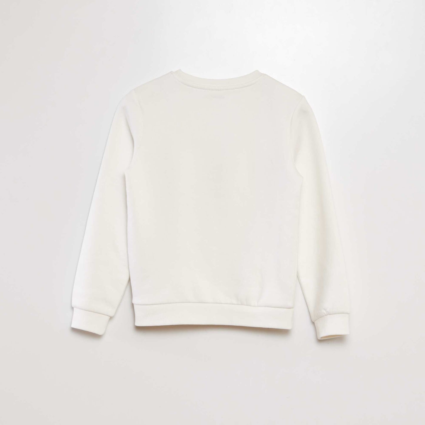 Round neck sweatshirt with lettering WHITE