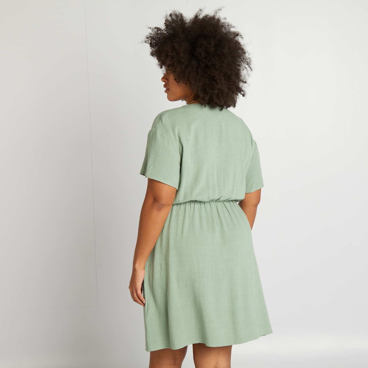 Short wrap dress GREEN