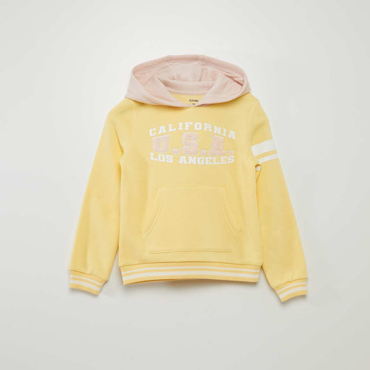 Two-tone US-style hoodie YELLOW