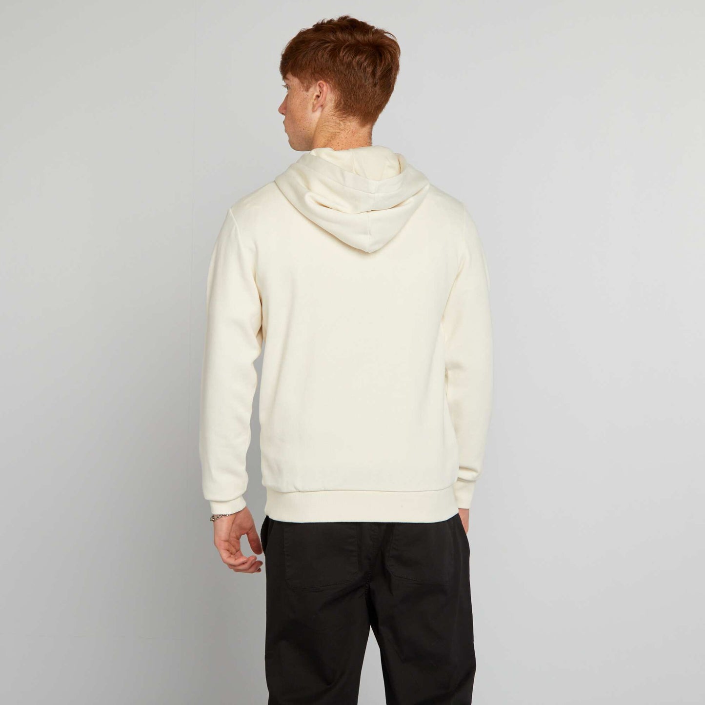 Sweatshirt fabric hoodie WHITE