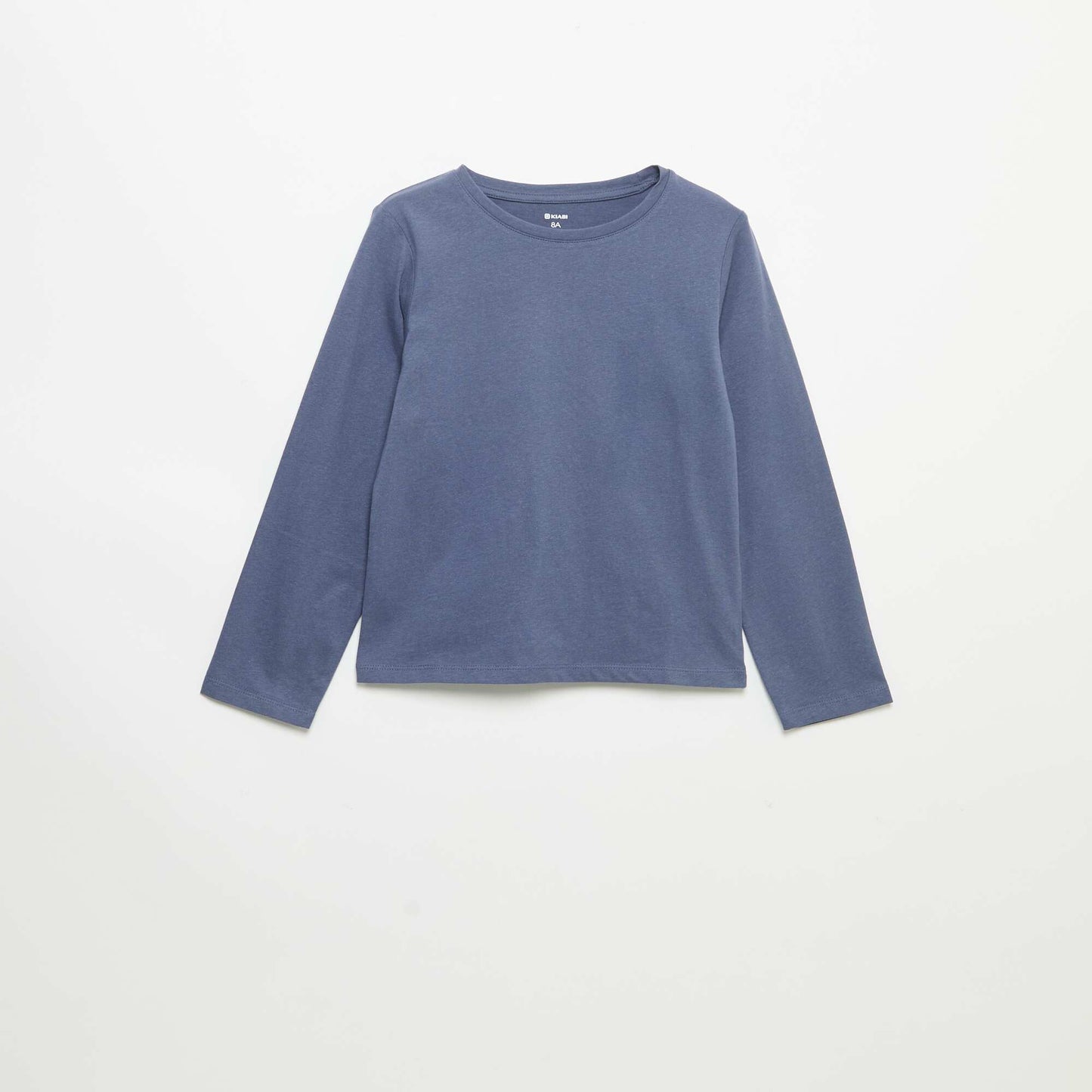 Plain T-shirt with gathered shoulders BLUE