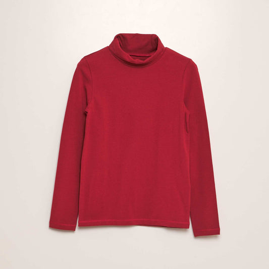 Stretch cotton undersweater RED